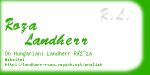 roza landherr business card